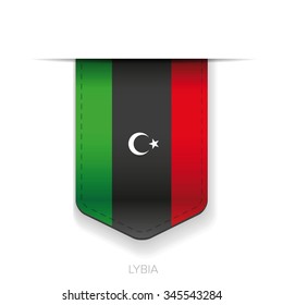 Lybia flag vector ribbon