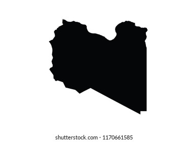 Lybia Outline Map Country Shape