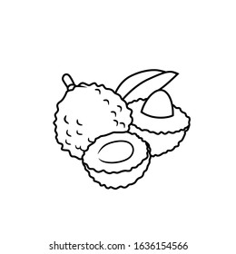Lychee black and white vector for all purpose