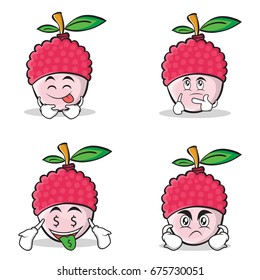 lychee cartoon character style set collection