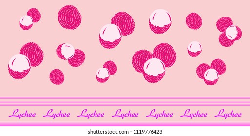 Lychee design on background