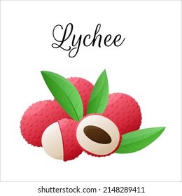 Dibujos de fruta liquesa. Alimentación tropical y vegetariana de verano para un estilo de vida saludable. Frutas asiáticas para el jugo. Alimentando vegetales. Ilustración vectorial de material. Icono plano de caricatura. Aislar sobre fondo blanco