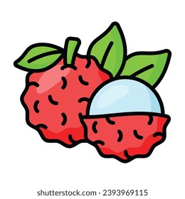 Diseño de vectores de fruta liquesa aislados en fondo blanco, alimentos sanos y orgánicos