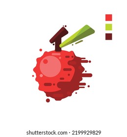 Lychefrucht, Vektorgrafik Ernährungsnatur Symbol einzeln 