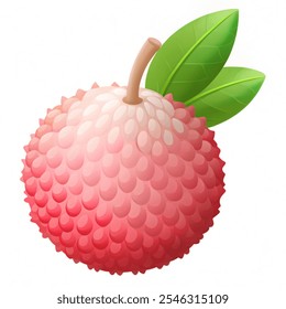 Lychee fruits icon. Fresh fruit and good food. vector illustration on white background.