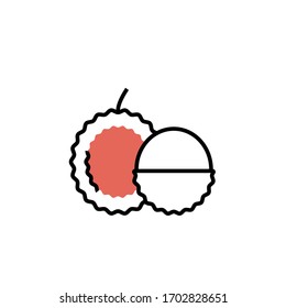 lychee icon modern style vector illustration. isolated on white background