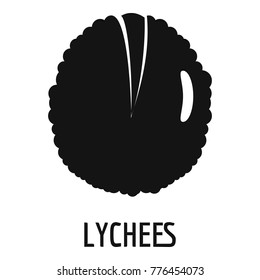 Lychee icon. Simple illustration of lychee vector icon for web