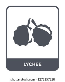 lychee icon vector on white background, lychee trendy filled icons from Fruits and vegetables collection, lychee simple element illustration