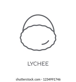 Lychee linear icon. Modern outline Lychee logo concept on white background from Fruits and vegetables collection. Suitable for use on web apps, mobile apps and print media.