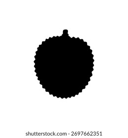 Lychee Silhouette Vektor flache Illustration Design.
