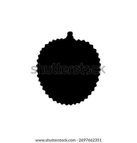 Lychee silhouette vector flat illustration design.
