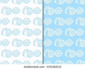 Lychee tropical fruits seamless pattern