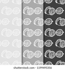 Lychee tropical fruits seamless pattern