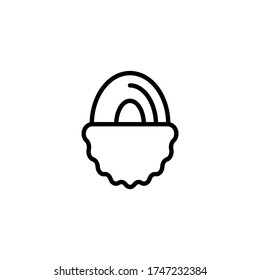 Lychee vector icon in linear, outline icon isolated on white background
