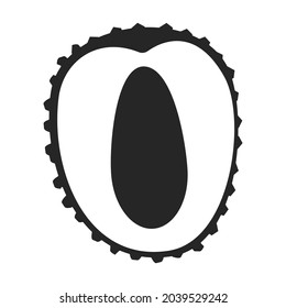 Icono de vector de lápiz.Icono de vector negro aislado en linche de fondo blanco.
