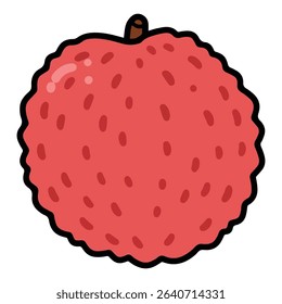 Lychee vector illustration, simple design