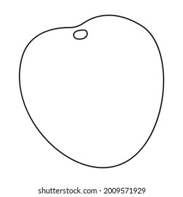 Lychee vector outline icon. Vector illustration litchi on white background. Isolated outline illustration icon of lychee .