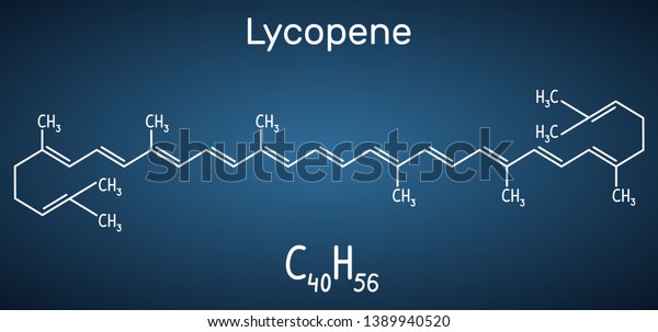 Lycopene Molecule Structural Chemical Formula On Stock Vector (Royalty ...