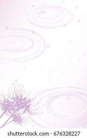 Lycoris radiata flower post card.