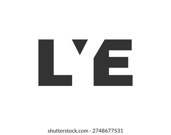 LYE logo design. Initial letter L Y E bold font style for tech startups, consulting, corporate branding. Creative company name, headlines typography identity, trendy logotype. Vector illustration.
