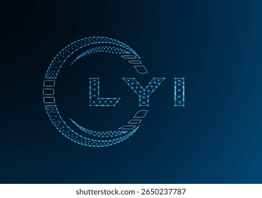 Diseño de Vector de logotipo de letra de polietileno baja LYI. Diseño de logotipo de poliéster inferior de LYI. Logotipo de poliéster bajo.