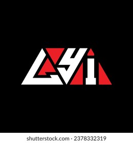 Diseño del logotipo de la letra del triángulo LYI con forma de triángulo. Monograma de diseño del logotipo del triángulo LYI. Plantilla de logotipo vectorial de triángulo LYI con color rojo. Logotipo triangular LYI Diseño sencillo, elegante y lujoso.