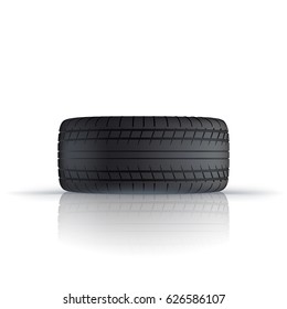 lying car tire