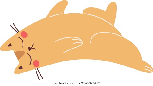 Schlafende Vektorillustration für Katze