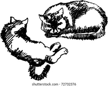 Lying cats