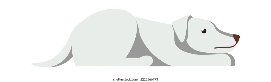 Lying dog Animal icon. Vector illustration
