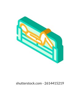 lying down position diarrhea isometric icon vector. lying down position diarrhea sign. isolated symbol illustration