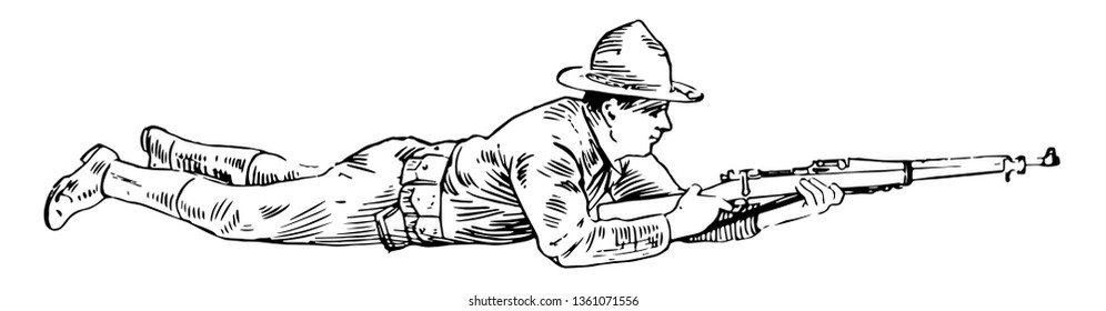 Abajo donde la mano izquierda se prepara y apoya la pieza en la balanza el pie del trasero descansando en el suelo, dibujo vintage de la línea o ilustración de grabado.