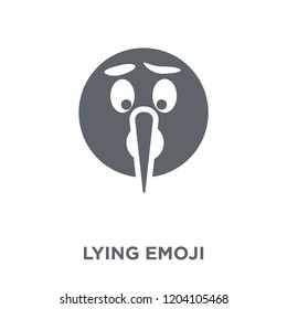 Lying emoji icon. Lying emoji design concept from Emoji collection. Simple element vector illustration on white background.