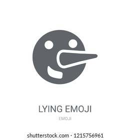 Lying emoji icon. Trendy Lying emoji logo concept on white background from Emoji collection. Suitable for use on web apps, mobile apps and print media.