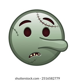 Lying face Large size of zombie halloween emoji