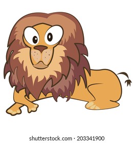 lying lion