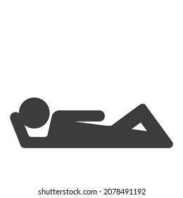 Icono del hombre mentiroso. Ilustración vectorial aislada en fondo blanco.