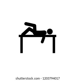 lying, man, table icon. Element of man is sitting icon for mobile concept and web apps. Detailed lying, man, table icon can be used for web and mobile