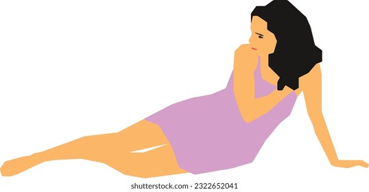 Lying Woman 4 Vector Illustration