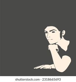 Lying woman silhouette. Sport girl illustration. Casual sportwear. Young woman wearing workout clothes. Sport fashion girl in urban casual style.