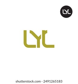 Diseño de monograma de letra de logotipo LYL