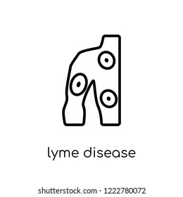 Lyme disease icon. Trendy modern flat linear vector Lyme disease icon on white background from thin line Diseases collection, editable outline stroke vector illustration