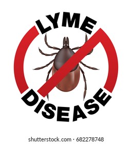 A Lyme Disease tick bite infection icon illustration. Vector EPS 10 available.