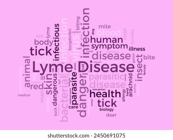 Lyme Disease word cloud template. Health and Medical awareness concept vector background.