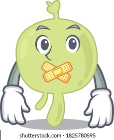 Lymph node cartoon character style having strange silent face