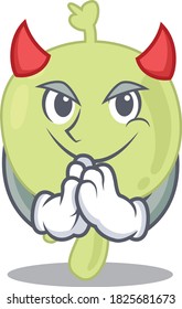 Lymph node clothed as devil cartoon character design concept