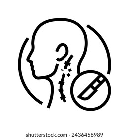 lymph node dissection surgery line icon vector. lymph node dissection surgery sign. isolated contour symbol black illustration