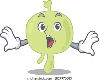Lymph node mascot design concept having a surprised gesture
