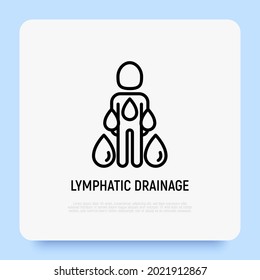 Lymphatic Drainage Thin Line Icon Stimulation Stock Vector Royalty Free Shutterstock