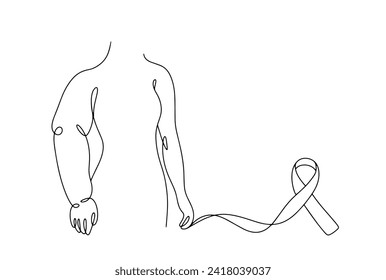 El linfedema es una enfermedad incurable. Daños a las extremidades superiores. Mano sana y mano con linfedema. Imágenes producidas sin el uso de ningún tipo de software de IA en cualquier etapa. 